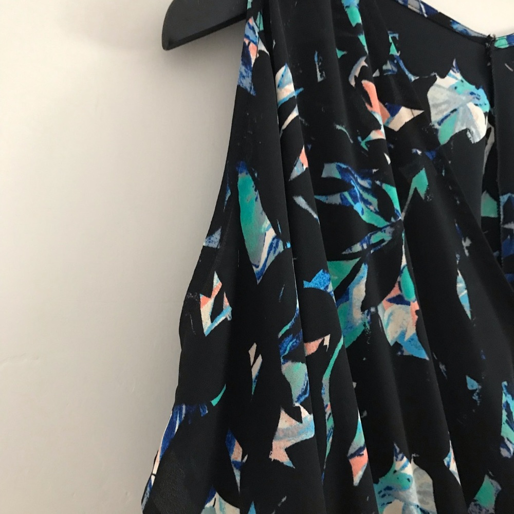 Astr | Black Patterned Cold Shoulder Romper | Sm - image 7